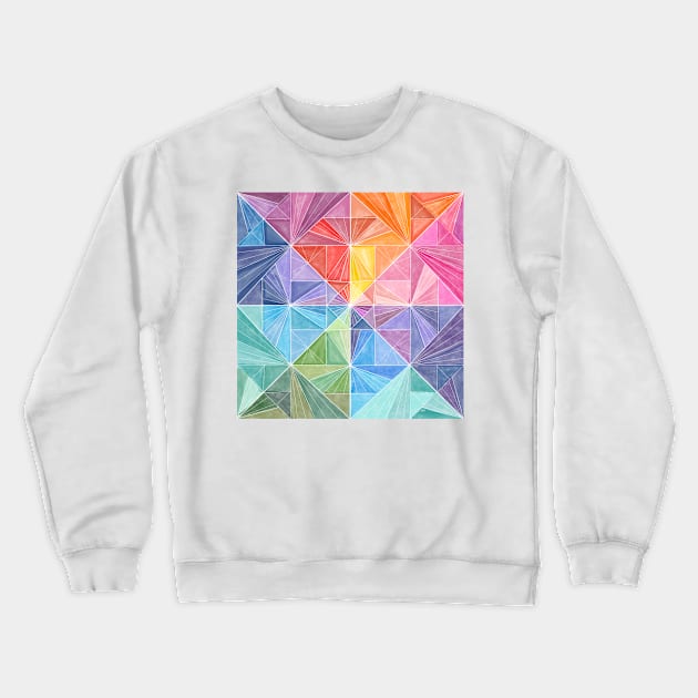 Geo Color Wheel Crewneck Sweatshirt by RuthMCreative